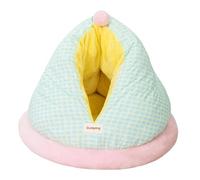 Sharplace Semi Enclosed Cat Bed Self Warming Cave Nest, Thicken Comfortable Soft Warm Cat Nest Hideaway for Hamster, L