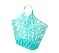 Sharplace Shopping Basket Picnic Basket Lightweight Ventilated Large with Handles Shower Organizer Grocery Tote for Book Store Laundry, Green