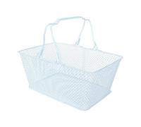 Sharplace Shopping Basket with Handles, Storage Basket, Wire Shopping Basket, Hand Basket for Grocery, Retail Store, Boutique, Kitchen, White