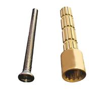 Sharplace Shower Valve Female Rod Extension with 12-Point Broach, Brass Stem Adapter, Shower Handle Stem Extension Tub and Faucet Accessories Valve Extender, Tap Stems Extension Rod Repair with Screw