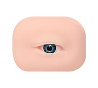 Sharplace Silicone Eye Model Eye Makeup Mannequin Versatile Eyebrow Line Practice Lightweight Sturdy Soft Makeup Practice Aid Resuable, blue left
