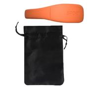 Sharplace Silicone Patella Band Knee Support with Drawstring Bag for Running Accessory Multipurpose Lightweight Flexible Soft 80x26.5mm, 1Pc Orange