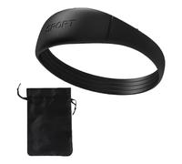 Sharplace Silicone Patella Band Knee Support with Drawstring Bag for Running Accessory Multipurpose Lightweight Flexible Soft 80x26.5mm, 1Pc Black