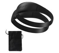 Sharplace Silicone Patella Band Knee Support with Drawstring Bag for Running Accessory Multipurpose Lightweight Flexible Soft 80x26.5mm, 2Pcs Black