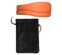 Sharplace Silicone Patella Band Knee Support with Drawstring Bag for Running Accessory Multipurpose Lightweight Flexible Soft 80x26.5mm, 2Pcs Orange