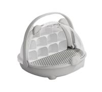 Sharplace Silkworm Breeding Box Silkworm Hatching Container Carry Handle for Silkworms Turtles Observation Cabin Mini Pet Breeding Box, Grey