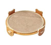 Sharplace Sleeping Bed Cat Scratch Mat Nesting Bed Portable All Four Seasons Scratching Pad Cat Scratcher for Playing Resting Training, Round Sisal mat