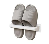 Sharplace Slippers Shelf Wall Rack Shoe Holder Organizer With Fast- Vent Slots And Long PP Material Suitable for entryway closet behind doors, Short (holds 1 pair of slippers)