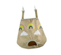 Sharplace Small Animal Feeding Bag Hanging Pouch Hay Feeder Guinea Pig Hedgehog 1 Hole Storage with Snap Hooks Hanging Hay Feeder Bag