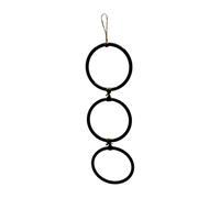 Sharplace Snake Climbing Rings Enrichment Toy Hanging Reptile Tank Accessories Climbing Toy for Hermit Ball Python Geckos Lizards, Black
