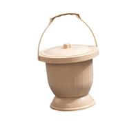 Sharplace Spittoon Urinal with Lid, Potty Bucket, Portable Bedpan Chamber Pot for Travel Elderly Kids Adults Female Male, Khaki
