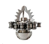 Sharplace Stainless Steel Rotating Drain-Cleaning Nozzle Compact for Plumbers, Clearing Blocked Drainage Tubes, Removing Sludge Tree Roots, 70L/Min