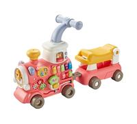 Sharplace Steam Train Ride on Toy with Sound Effect Present Anti Slip Wheels Activity Center Music Learning Toy for Infants, Pink