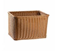 Sharplace Storage Basket Open Top Woven Organizer Rattan Holder with Reinforced Corners and Spacious Interior Suitable for Living Room Closet Bedroom, Light Brown, 40x30x26 CM