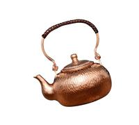 Sharplace Stovetop Teapot Copper Tea Pot Water Milk Warmer, Juice Water Jug Water Pitcher Coffee Pot for Tea Office Boiling Water, Vertical grain