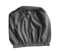 Sharplace Stretch Ottoman Slipcover, Round Ottoman Storage Cover with Elastic Bottom, Removable Foot Stool Cover for Bedroom, Dark Gray