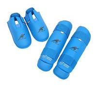 Sharplace Strike Shin Guards Leg Guards Leg Support Pads Foot for Foot &, Blue, M