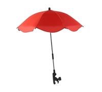 Sharplace Stroller Umbrella Beach Chair Parasols with Adjustable Clamp Sun Protection Waterproof for Fishing Backyard Patio Garden Deck, Red