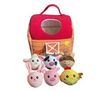Sharplace Stuffed Farm Animals, Dolls Mini Farmhouse, Lightweight Cartoon Stuffed Animal Toys Playset for Children Birthday Gifts, Style B