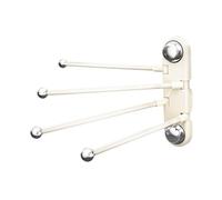Sharplace Swivel Towel Rack 4 Bar Folding Arm, Home Decor Wall Mount Bath Towel Holder Hanger for Bath Toilets, Argent