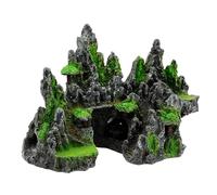 Sharplace Tank Decoration Mountain View Hiding Place Resin Crafts Shelter Hideaway Artificial Hideout Hiding Cave Landscape Decor