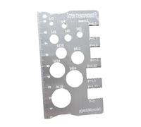 Sharplace Thread Pitch Multi-Gauge Thickened Stainless Steel Metric Bolt Size Sorter Screw Gauge Compact Bolt Thread Identifier Gauge