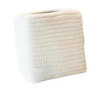 Sharplace Tissue Box Cover, Square Bohemian Style Cotton Rope Handmade Tissue Box Holder Modern Convenient Open Bottom Napkin Dispenser for Desk Office Home Decor Hotel Vanity, Style B