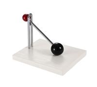 Sharplace Tissue Dispenser Compact Napkin Organizer Tabletop Rectangular Stand with Wooden Base Metal Frame and Decorative Style, Array, White Base, Red Small Ball, Black Large Ball, B Style