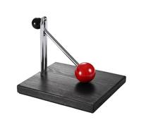Sharplace Tissue Dispenser Compact Napkin Organizer Tabletop Rectangular Stand with Wooden Base Metal Frame and Decorative Style, Array, Black Base, Black Small Ball, Red Large Ball, B Style