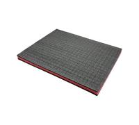 Sharplace Tool Box Foam Storage Sheet Packing Sponge Pad Cuttable 40x30cm Foam Inserts for Case Organizer Sheet for Toolboxes Game Boxes, black red black 5CM