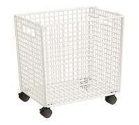 Sharplace Toy Organizer Rolling Basket Iron Large Capacity Home Decor Heavy Duty Toys Chest Toy Box for Bedroom Boys Girls Living Room, M