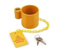 Sharplace Trailer Coupler Lock Fifth with Side Locking Cylinder Stainless Steel Core and Brass Build Suitable for Parking Truckers RV Owners Fleet Managers