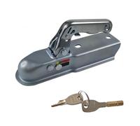 Sharplace Trailer Hitch Cover Compact Trailer Hitch Metal Coupler Rounded Structure Hinged Latch Handle Secure Locking Side-Release For Safe Attachment Suitable, 50x60 Square EMARK Certified 800kg