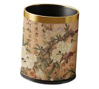 Sharplace Trash Can Trash Bin Paper Basket Household Stylish Dustbin Wastebasket Waste Bin for Office Toilet Laundry Room Home Indoor, Gold Hoop