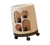Sharplace Trash Can Waste Basket Wheeled Portable Waste Paper Bin Trash Bin Garbage Container Can for Office Toilet Laundry Home Indoor, with lid and wheels