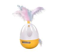 Sharplace Tumbler Cat Toy for Kitten Exercise 360° Rotation Compact Ball Wobbling Tumbler for Indoor Cats Kitten, Orange