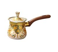Sharplace Turkish Coffee Pot Coffee Kettle Versatile Easy to Clean Long Handle Tea Making Milk Rust Resistant Melting Pot, White, 720mL