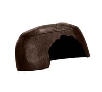 Sharplace Turtle Humidification Shelter Reptiles Habitat Versatile Sturdy Convenient Portable Realistic Decorative Reptiles Hiding Cave, Brown