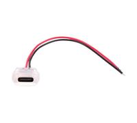 Sharplace Type C Female Chassis Wire,USB C Female Connector Snap on Sturdy Spare Parts Easy to Use Accessories Replacement, clear without light