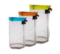 Sharplace Ultralight Mesh Stuff Sack Drawstring Bags For Outdoor Camping Blue (S), Orange (M), (L)
