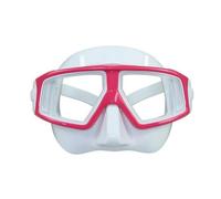 Sharplace Underwater Vision Device Diving Snorkeling Goggles Swim Freediving With Wide View Lens Soft Silicone Skirt And Secure, White Peach Red, Standard - Frosted Bag Packaging