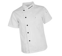 Sharplace Unisex Chef Jackets Short Sleeves Cook Coat Shirt Hotel Kitchen Uniforms Work Apparel 5 Colors, White, M