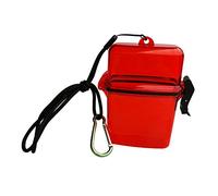 Sharplace Unknown Ultralight Compact Diver Waterproof Container & Carabiner Hook, Rope for Scuba Diving Kayak - Red