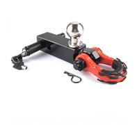 Sharplace Vehicle Towing Hook Tow Hitch Shackle Ball Hitch Recovery Accessory Outdoor Towing Hardware Solid Metal Body With Curved, Red, style to 11