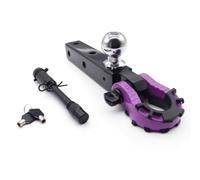 Sharplace Vehicle Towing Hook Trailer Hitch Arm Tow Ball Mount Adjustable Drawbar Retrieval Hook 45 Steel With Secure Keys suitable for security focused setups, Purple