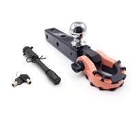 Sharplace Vehicle Towing Hook Trailer Hitch Arm Tow Ball Mount Adjustable Drawbar Retrieval Hook 45 Steel With Secure Keys suitable for security focused setups, Orange Pink