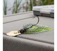 Sharplace Vibrating Jig Artificial Bait Weedless Bladed Chatter Jig Design 3D Eyes Suitable for Bass Anglers Grass Areas, Black Yellow, 21G