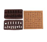 Sharplace Vintage Stereoscopic Chess Folding Chess Board Chinese Traditional Chess Xiangqi, Craft Gift Collectables