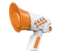 Sharplace Voice Changer Toy Voice Amplifier 4 Voices Modes Handheld Funny Toy Portable Speaker Loudspeaker for Event Market Activities, Orange