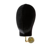 Sharplace Wall Mount Mannequin Head Model, Wig Stand Holder,Hat Display Standm for Headwear Hats Caps Home Salon Hairdresser Training, Black velvet